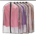 Niviy Garment Covers Dustproof Clothes Covers Moth Proof Coat Bag with Zip PEVA Translucent Dress Cover Waterproof Anti-mite Breathable Suit Protector 6pcs...