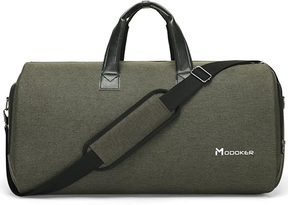 Convertible Garment Bag with Shoulder Strap, Modoker Carry on Garment Duffel Bag for Men Women - 2 in 1 Hanging Suitcase Suit Travel Bags