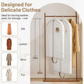MISSLO 60" Cotton Dress Bag Covers for Women Travel, Breathable Long Garment Bag, Luxury Dress Carrier Hanging Clothes Covers Protector Bags for Fur...
