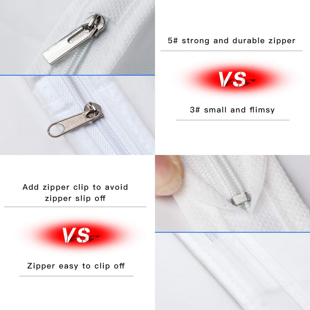 Univivi Hanging Garment Bags, 60 inch Suit Bags for Storage (Set of 12), PEVA Moth-Proof Breathable Dust for Long Dress Wedding Dress Bag, Clothes Covers...
