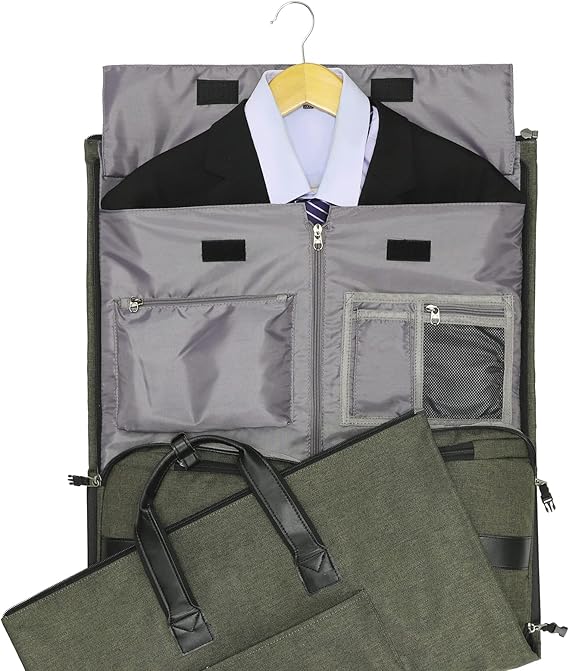 Convertible Garment Bag with Shoulder Strap, Modoker Carry on Garment Duffel Bag for Men Women - 2 in 1 Hanging Suitcase Suit Travel Bags