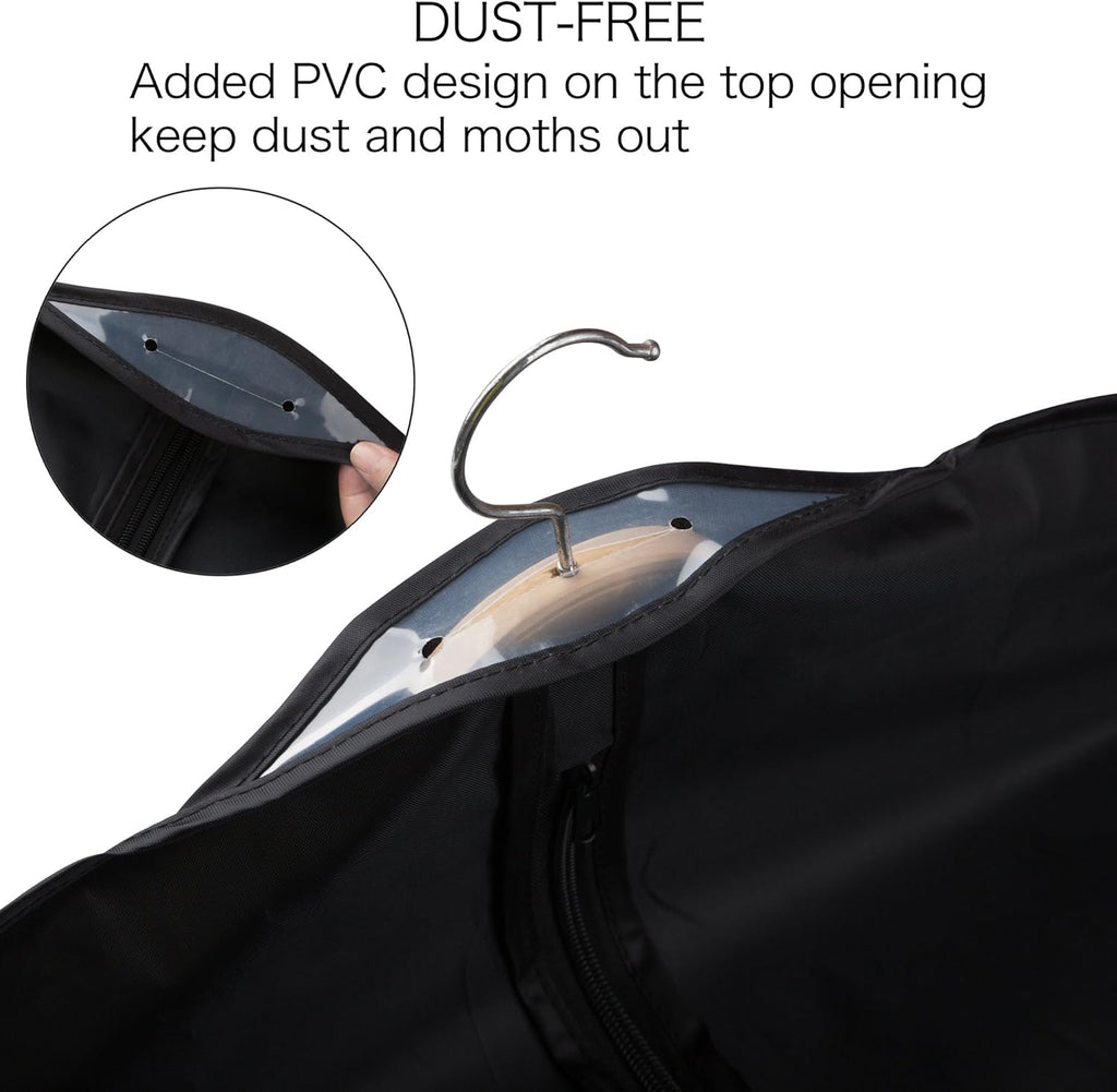 Univivi Garment Bags for Dresses, Clothes Covers Protector Bags 60", Waterproof Dust Proof Garment Covers Moth Proof Dress Cover Bag, Wedding Dress Bag,...