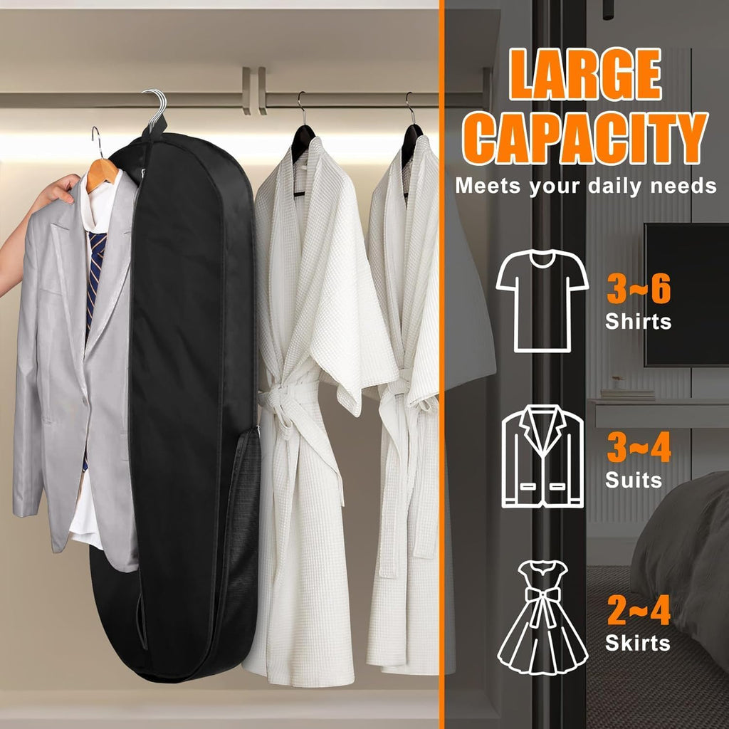 43-Inch Heavy Duty Garment Bags for Travel Waterproof Suit Carrier Bag for Men & Women with Handle and Large Pocket Carry On Luggage in Business Trip...
