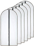 Moth Proof Garment Bags 60 x 120cm(24'' x 48'') Black Side Breathable Clear Garment Full Zipper Bags for The Winter Coats Jackets...